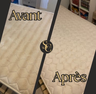 Nettoyage matelas taches transpiration avant après à domicile dans la Manche — acariens éliminés
