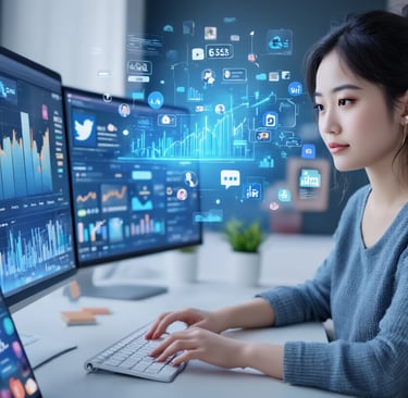 girl working on computers