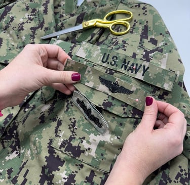 Alterations and Patch Attachment Services for Military Uniforms
