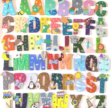 Lettres en bois pédagogique