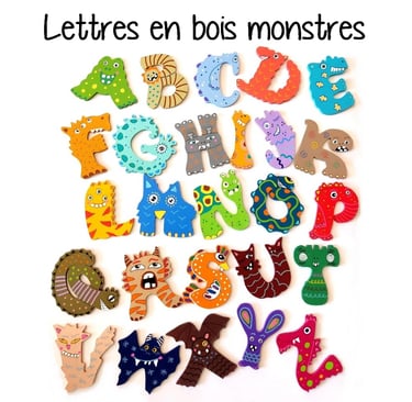 Lettres en bois originales pour enfant
