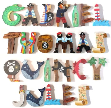 Prénom en bois pirate