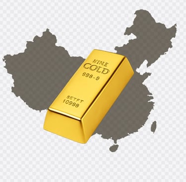 Mapa ciny a zlata tehlicka