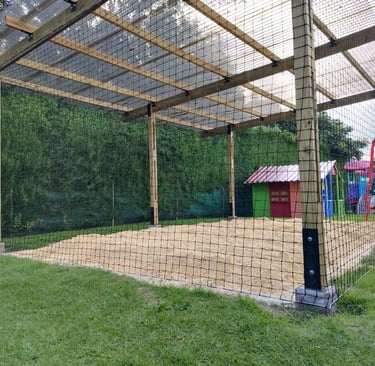 Cerramiento de un arenero