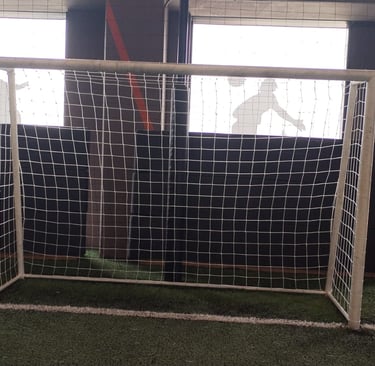 Porteria de futbol con malla deportiva