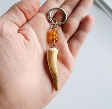 Handmade amber keyring