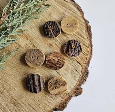Handmade antler buttons