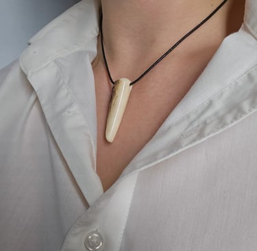 Deer antler necklace