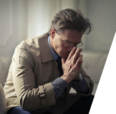 An image of a depressed man