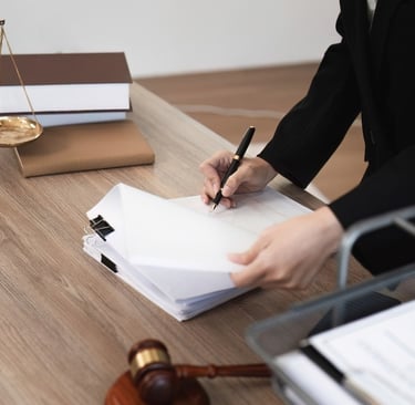 attorney reviewing documents