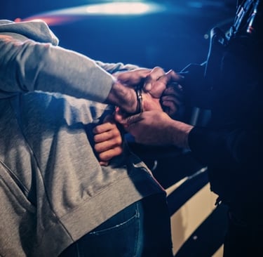 person getting arrested