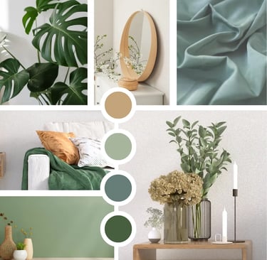 Moodboard harmonie colorée apaisante