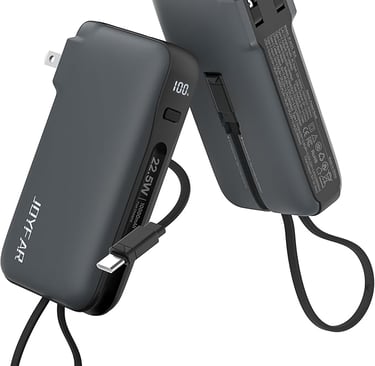 a couple of power bank with a charger