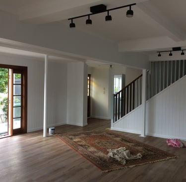 Ashgrove residence interior painting painted VJ panell