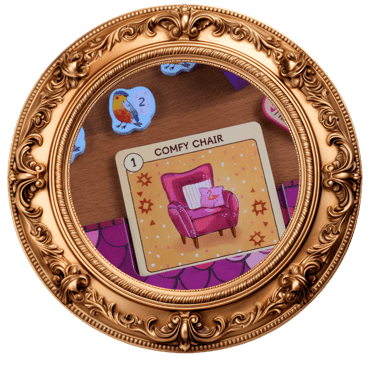 So Happy You're Here! board game by Fiammingo Games hidden flamingo