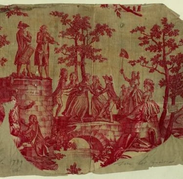 Toile de Jouy rouge