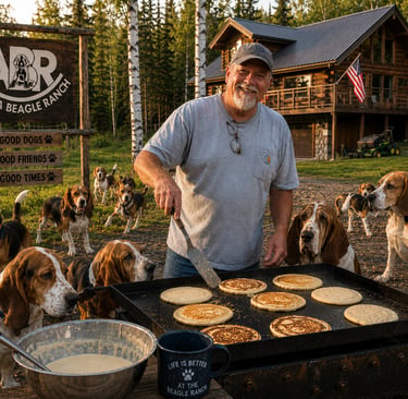 Blueberry pancakes at ABR