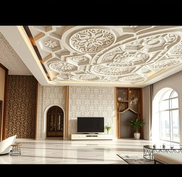معلم ديكور الفن الحديث جبس بورد في الكويت.