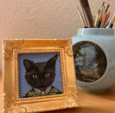 Pet portrait painting by Nominsstudio.com