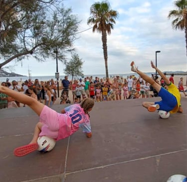espectáculo de freestyle fútbol para cumpleaños en Valencia