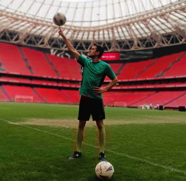 Animación de fútbol con freestylers en San Mamés para el Athletic Club