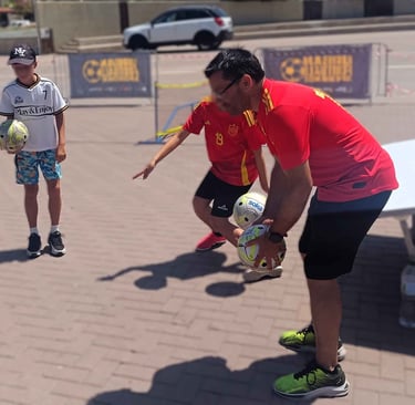 Taller de fútbol freestyle en comunión en Valencia