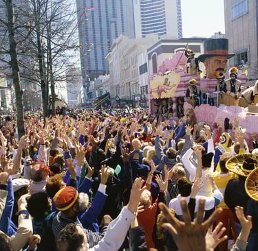 A Mardi Gras Parade.