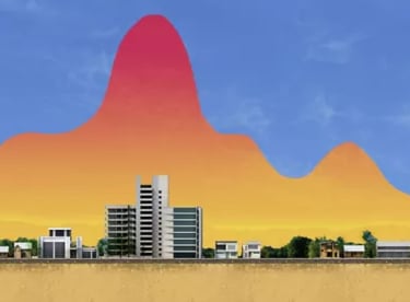 Image: Temperature distribution in cities.