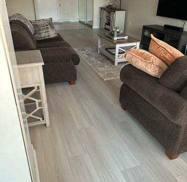 Architect-designed living room with natural light, minimalist layout, and integrated open floor plan