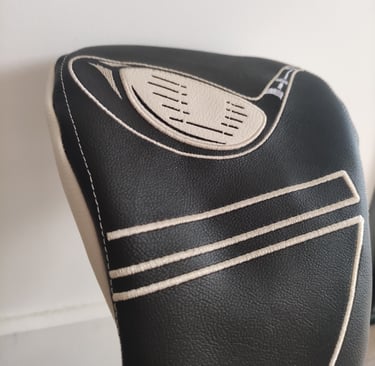 couvre-bois de golf brodé avec création de design personnalisé