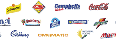 Vending machines various well known product brands 