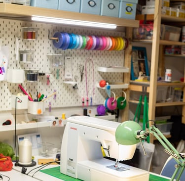 artisan workshop of handmade children's accessories