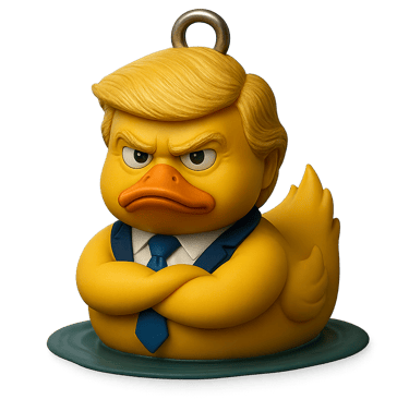 Donald Trump duck, a rubber duck with a donald trump ducky