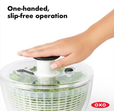 OXO Good Grips Large Salad Spinner - 6.22 Qt., White