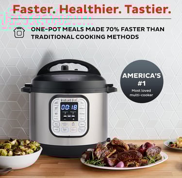 Instant Pot Duo 7-in-1 Electric Pressure Cooker, Slow Cooker, Rice Cooker, Steamer, Sauté, Yogurt Maker, Warmer & Sterilizer,