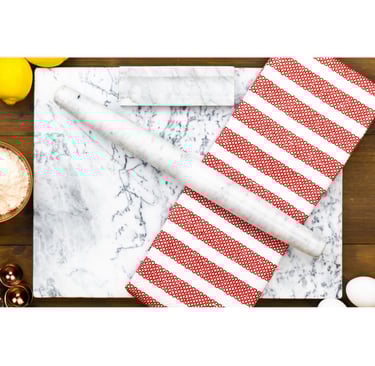 Marble Pastry Board and French Rolling Pin Set 