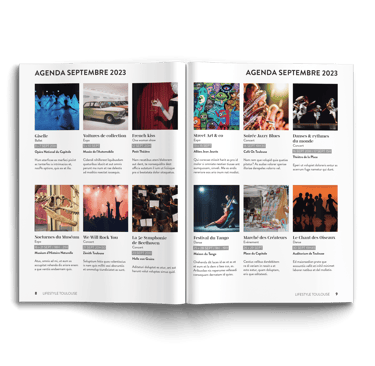 Création magazine Lifestyle, agenda