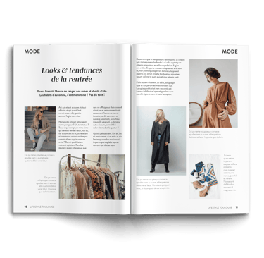 Création magazine Lifestyle, dossier mode