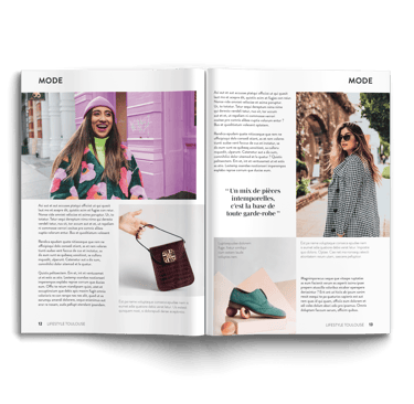 Création magazine Lifestyle, dossier mode 2