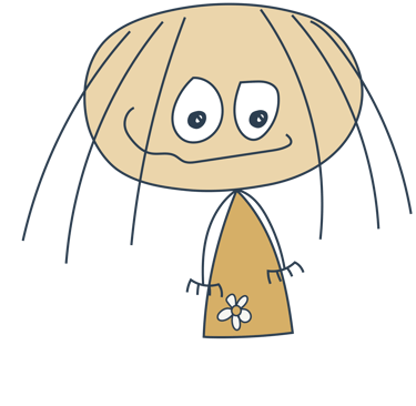 Anna is pretending to listen to what other people say