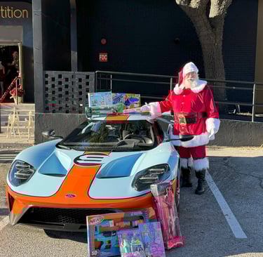 The Santa Cowboy at Exotics Network Fundraiser