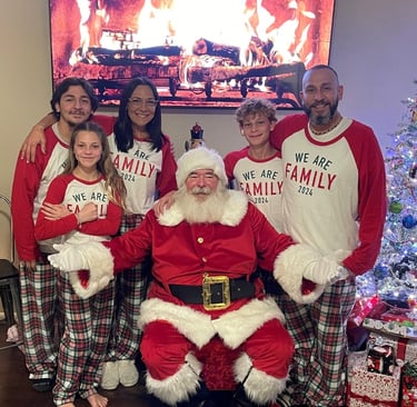The Santa Cowboy at a Home Viait