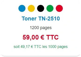 Toner TN-2510 pour Imprimante Laser Brother