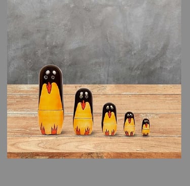 toys handmade, Penguins nested toys