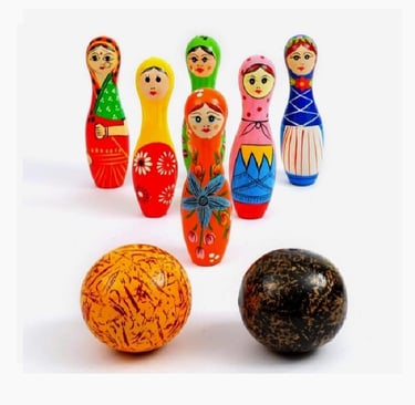 toys wooden - mini bowling game