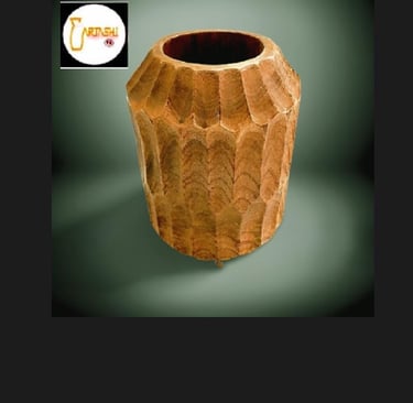 vase wood - carving, natural wood