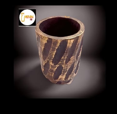 vase vases - vase wood carving, antique black 