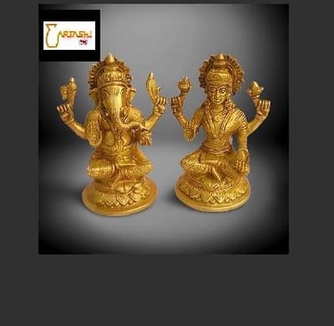 Ganesh Laxmi pair brass