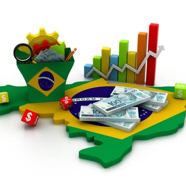 a map of brazil with a map of the country