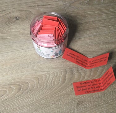 pot de verset biblique d'une cliente satisfaite 